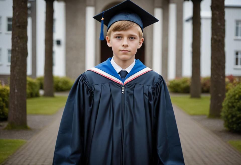 Face Swap, Campus Style, Photographic Art , People, boy, campus style, 1boy, male focus, hat, blurry background, blurry, looking at viewer, outdoors, photo background, realistic, blonde hair, cosplay, closed mouth, tree, facial hair, upper body, blue headwear, necktie, day, long sleeves, short hair