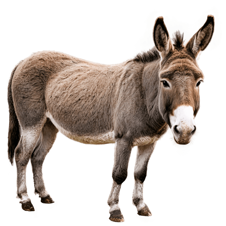 Transparent Background PNG,Transparent Background PNG, Animal, Donkey, white background, simple background