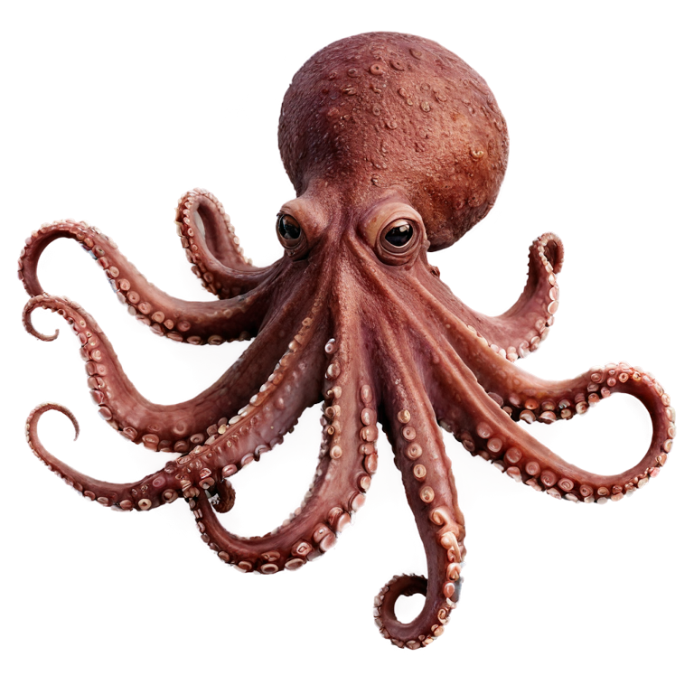Transparent Background PNG,Transparent Background PNG, Animal, Octopus, tentacles, white background, octopus